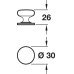 Knob Brass Ø 30 mm Jude Ø 30 mm - Brushed brass
