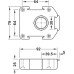 Plinth Foot Top Section for Häfele AXILO™ 78 Plinth System Plastic Screw fixing