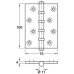Butt Hinge Ball Bearing 100 x 75 mm Brass Copper plated