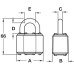 Padlock Laminated Open/Closed Shackle Startec Size (A) 51 mm open shackle