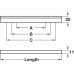 Pull Handle Aluminium Fixing Centres 96-640 mm Angle Polished chrome finish fixing centres 96/128/160 mm