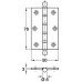Butt Hinge Ball Finial 76 x 50 mm Brass Polished chrome plated