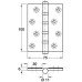 Butt Hinge Ball Bearing 100 x 75 mm Brass Suitable for use on 30 minute fire doors Imitation bronze