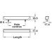 Inset Handle Zinc Alloy Ø 5 mm Lugs Fixing Centres 128 mm Hide Matt white