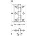 Butt Hinge Ball Bearing 76 x 50 mm Steel Black