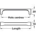 Pull Handle Zinc Alloy Fixing Centres 160-320 mm Colibri Polished chrome finish fixing centres 160 mm