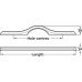 Pull Handle Oak Fixing Centres 192-512 mm Eros Length 394 mm fixing centres 256 mm
