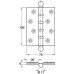 Butt Hinge Ball Finial 100 x 75 mm Brass Matt black