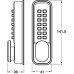 Mechanical Lock Digital Economy Pattern 141.5 x 41 mm Low duty Satin chrome