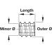 Screw-in Sleeve with Screwdriver Slot Length 8 mm outer Ø 8 mm core Ø 5.5 mm M4 internal thread for Ø 6.2 mm hole