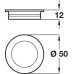 Inset Handle Zinc Alloy Ø 50 mm Indre Matt nickel