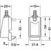 Rail End Support for Straight-Edged Wardrobe Rail Häfele Dresscode Traffic white RAL 9016