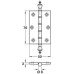Butt Hinge Urn Finial 76 x 50 mm Brass Satin chrome plated