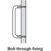 Pull Handle Bolt Through Fixing 304 Stainless Steel D Shaped Hole centres 425 mm satin