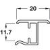Plinth Connector Linear 146 mm High for 150 mm Plinth For use with plinth panel 713.35.101/301/401/501/801 Brushed copper anodised