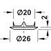 Standard-Nova espagnolette locks Econo with plate cylinder backset 15 mm Mounting: right