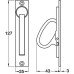 Pull Handle Edge Flush Brass Suitable for timber sliding doors Satin nickel