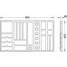 Jewellery Insert for Pull Out Frame Häfele Dresscode For cabinet width 1000 mm width 805 mm