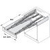 Pull Out Table Rapid Self Supporting Load bearing capacity 100 kg For cabinet width 600 mm stainless steel effect