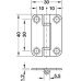 Folding Door Hinge 40 x 29 mm for Panel to Panel Joint Polished nickel plated steel