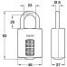 Padlock Combination Open Shackle Protective finish