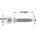 Multipurpose Screw Countersunk Head Fully Threaded Length 60 mm Thread Ø 6.0 mm