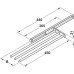Towel Rail Aluminium Unhanded With 3 arms silver coloured anodized