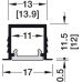 Aluminium Profile for Recess Mounting Loox5 LED Flexible Strip Lights 1103 Length 3000 mm depth 11.5 mm diffuser width 11 mm Silver coloured