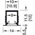Aluminium Profile for Recess Mounting Loox5 LED Flexible Strip Lights 1104 Length 3000 mm depth 11.5 mm diffuser width 8 mm Silver coloured