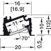 Aluminium Profile for Recess Mounting Loox5 LED Flexible Strip Lights 1106 Length 3000 mm depth 16.9 mm diffuser width 11 mm Silver coloured