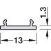Replacement Diffuser Profile Width 13 mm Length 3000 mm for Loox5 Aluminium Profiles Polycarbonate Black