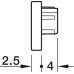 End Caps Plastic for Loox5 Aluminium Profile 2101 Plastic stainless steel coloured