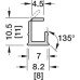 Plastic Profile for Recess Mounting Loox5 LED Flexible Strip Lights 1102 Internal width 5 mm length 3000 mm White