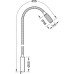 LED Flexible Reading Light 24 V USB Charging Rated IP20 Ø 36 mm Loox5 LED 2034 For surface mounting Chrome plated