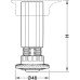 Foot and Shaft Section for Häfele AXILO™ 48 Plinth System Installation height 120 mm adjustment facility 105-140 mm