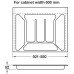 Cutlery Insert Depth 380-440 mm Plastic For cabinet width 600 mm