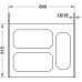 Pull Out Waste Bin 600 mm Vauth-Sagel VS ENVI Space XX Pro S / Pro With synchronised over extension runners For cabinet width 600 mm depth 515 mm 2x 35 + 1x 21 litres - silver