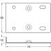 Cabinet Repair Plates for Mounting Hinge Plates with Pre-Mounted Euro Screws Cream white RAL 9001