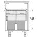 Pull Out Waste Bin Euro-Cargo Hailo With soft close For cabinet width 600 mm dark grey