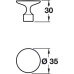 Knob Zinc Alloy Ø 35 mm Floid Matt black