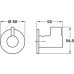Hat and Coat Hook Zinc Alloy 52 x 54.5 mm Fin Matt white