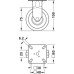 Single Wheel Castor Swivel with or without Brake Wheel Ø 50-75 mm Plate Fixing Screw-on plate or M10 threaded bolt Wheel Ø 75 mm Load capacity: 60 kg