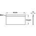 J-Pull Drawer Front Gloss Dove Grey Aspekt Stirling Drawer / bridge door 355 x 996 mm
