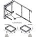 Corner Unit Swing Out Complete Set For cabinet width: 800 mm White/Chrome baskets Left hand