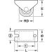 Single Wheel Castor without Brake Ø 15-45 mm Plate Fixing Screw-on plate Wheel Ø 25 mm load capacity 20 kg fixed castor