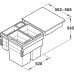 Pull Out Waste Bin Euro-Cargo Hailo With soft close For cabinet width 600 mm dark grey
