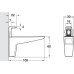 Moon shelf support for glass and wooden shelves Matt black