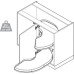 Pull Out Shelving Unit Lava Grey Curve Shelves Vauth-Sagel Cornerstone® Maxx Vauth-Sagel by Häfele For cabinet width 800 mm for door width 400 mm right hand