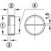 Suspension Fitting Half-Circle Aperture with Serrated Edge for Use With Pan Head Screws Internal Ø 16 mm