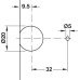Connector Housing for Wood Thickness from 32-50 mm Rafix 20 HC For lightweight panels with a top layer of 4 mm Dim. A 16 mm drilling depth X 22.5 mm black